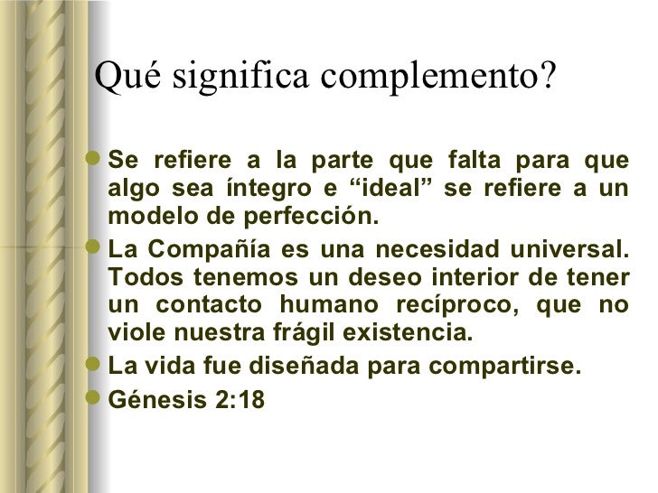 Complemento ideal en el matrimonio