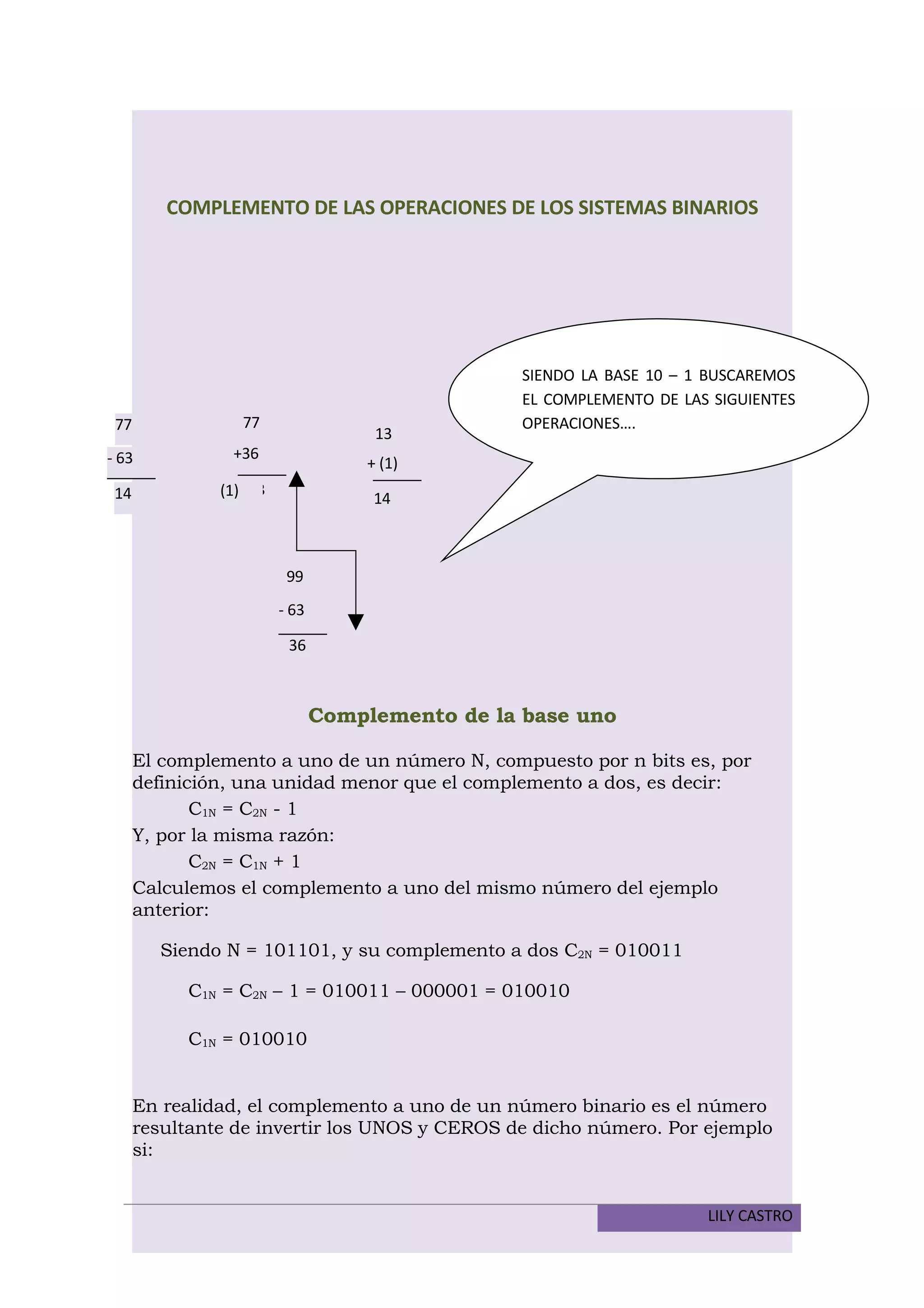 Complement Os