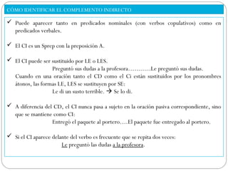 Complementos del verbo | PPT