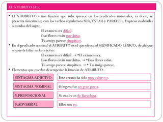 Complementos del verbo | PPT