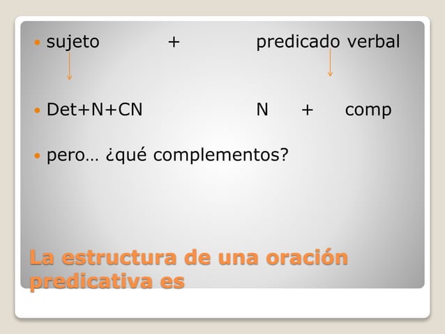 Complementos del predicado verbal | PPT
