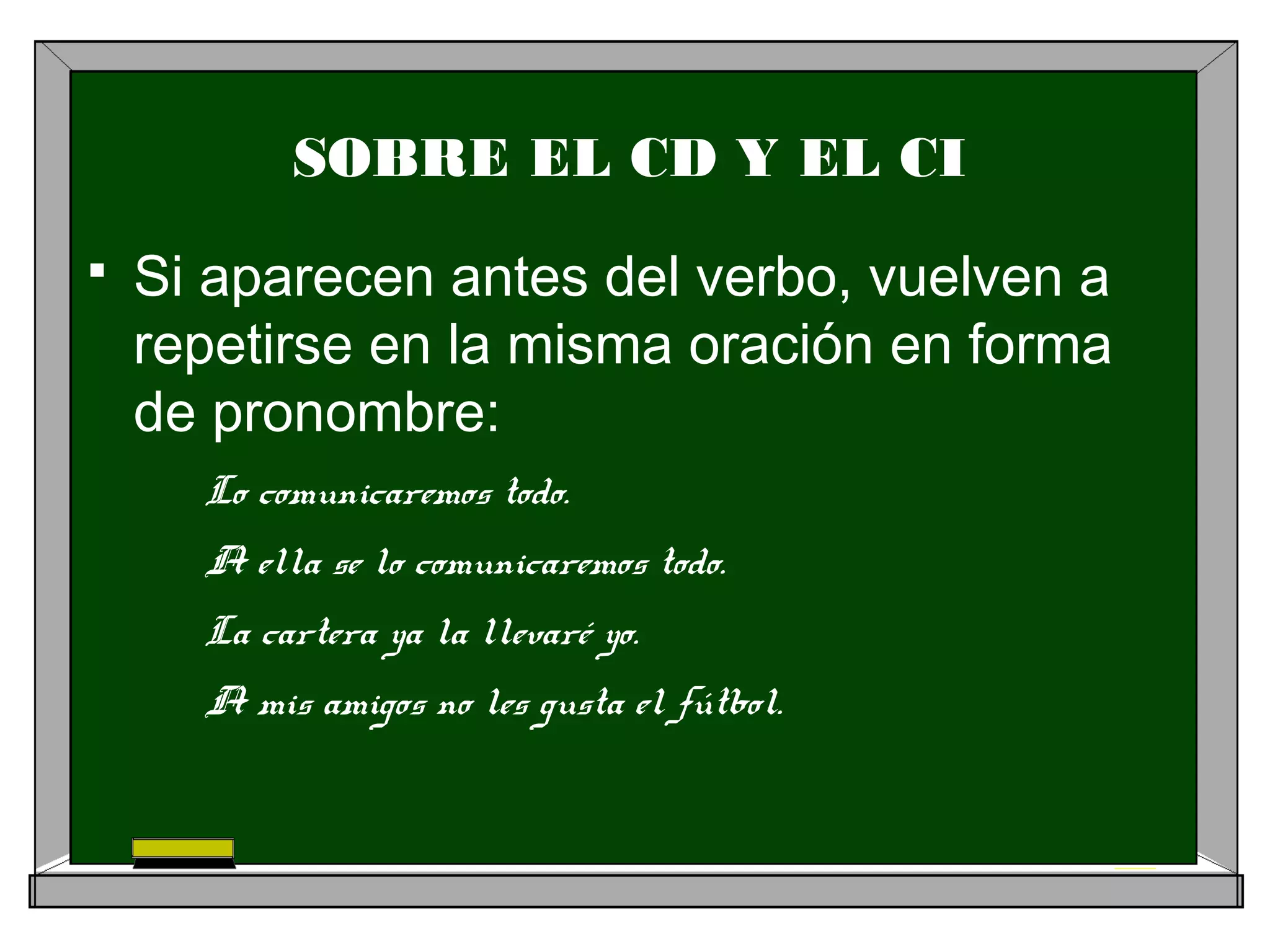 Complementos del predicado verbal | PPT