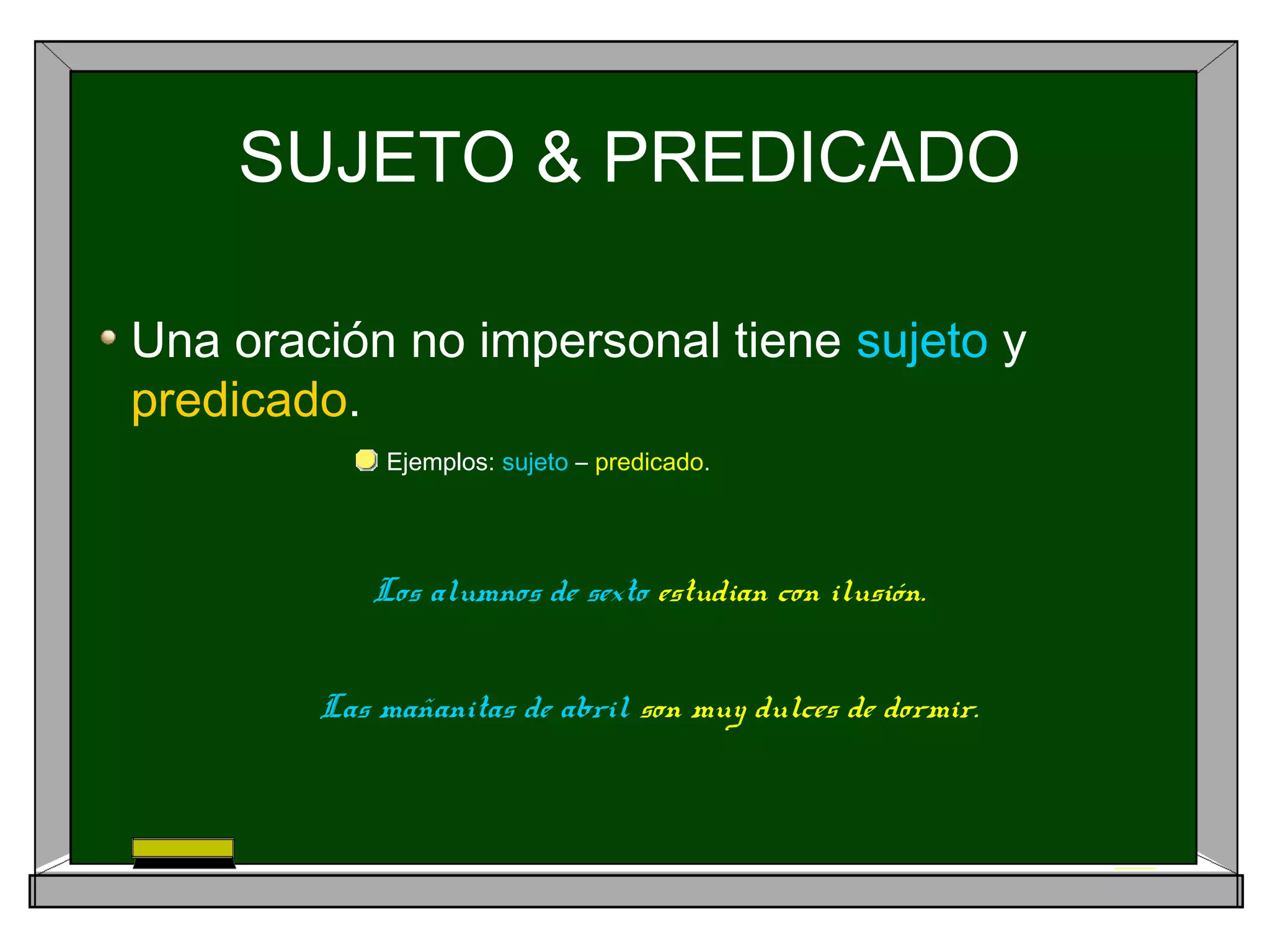 Complementos del predicado verbal | PPT