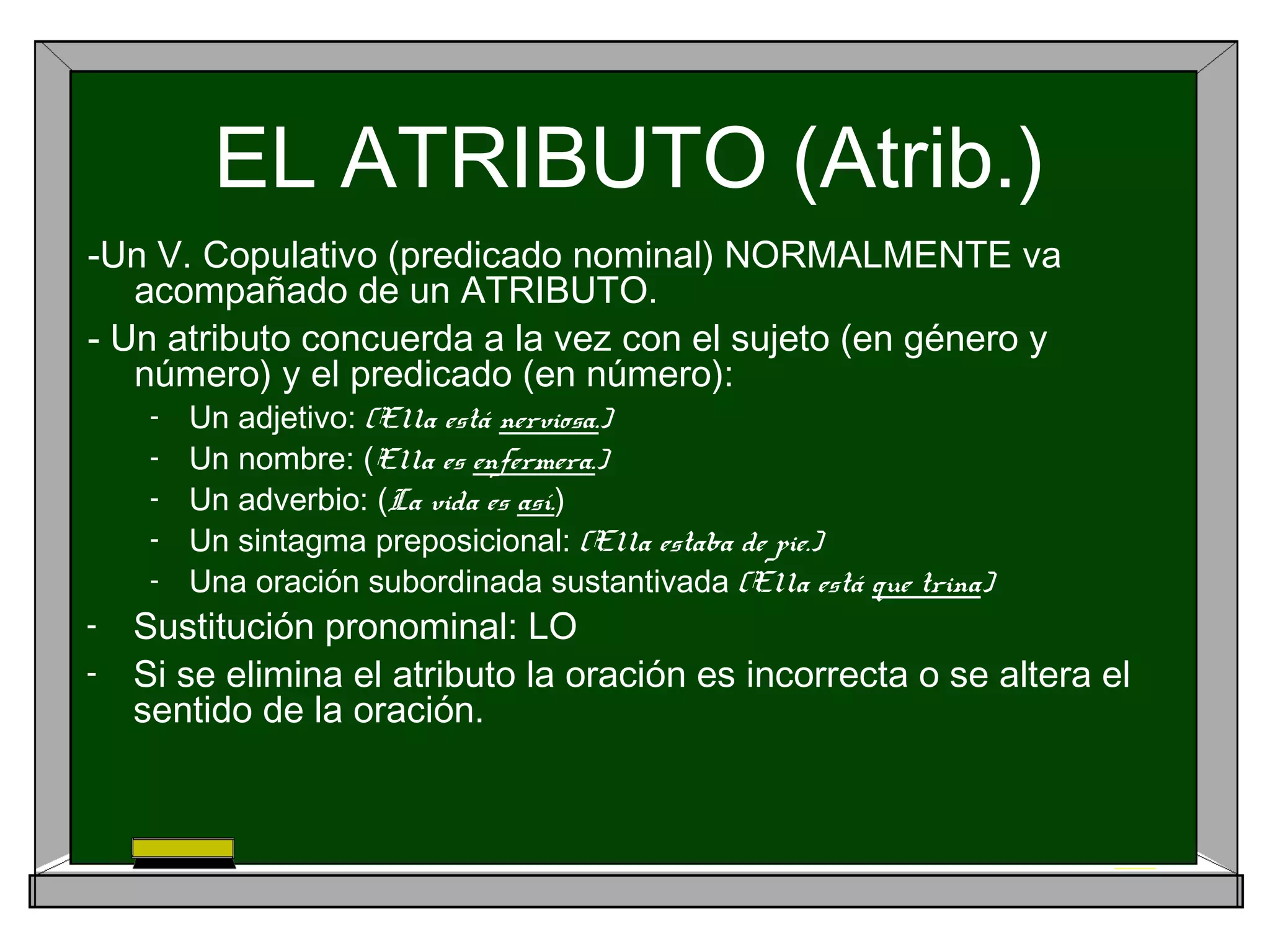 Complementos del predicado verbal | PPT