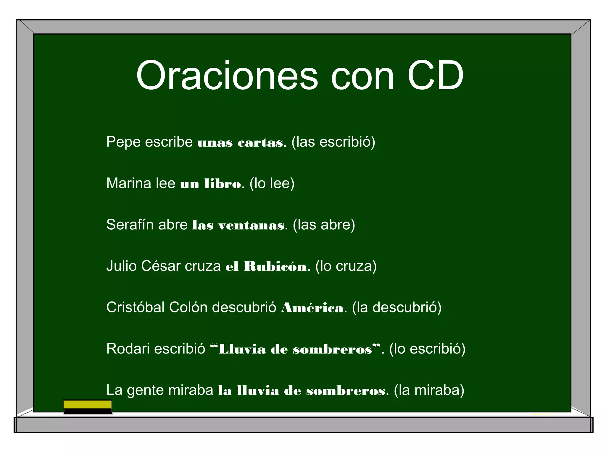 Complementos del predicado verbal | PPT