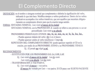 Complementos verbales | PPT