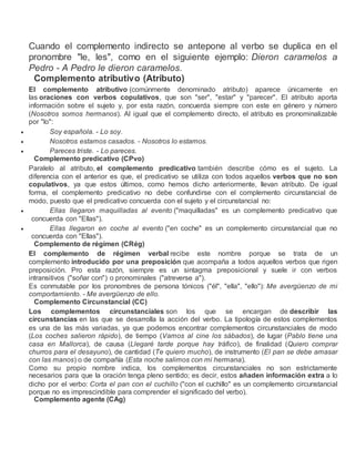 Complementos verbales | DOC