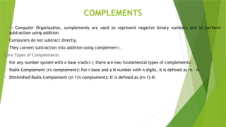 Understanding Complements in Computer Organization: Radix and ...