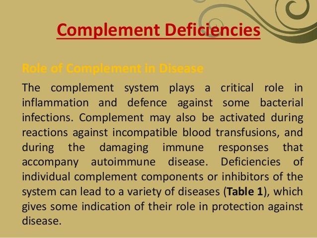 Complement system