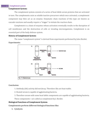 Complement system and cytokines | PDF