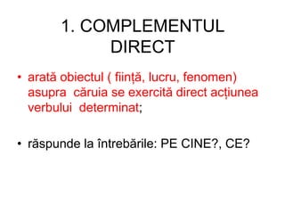 Complementul cl.6 | PPT
