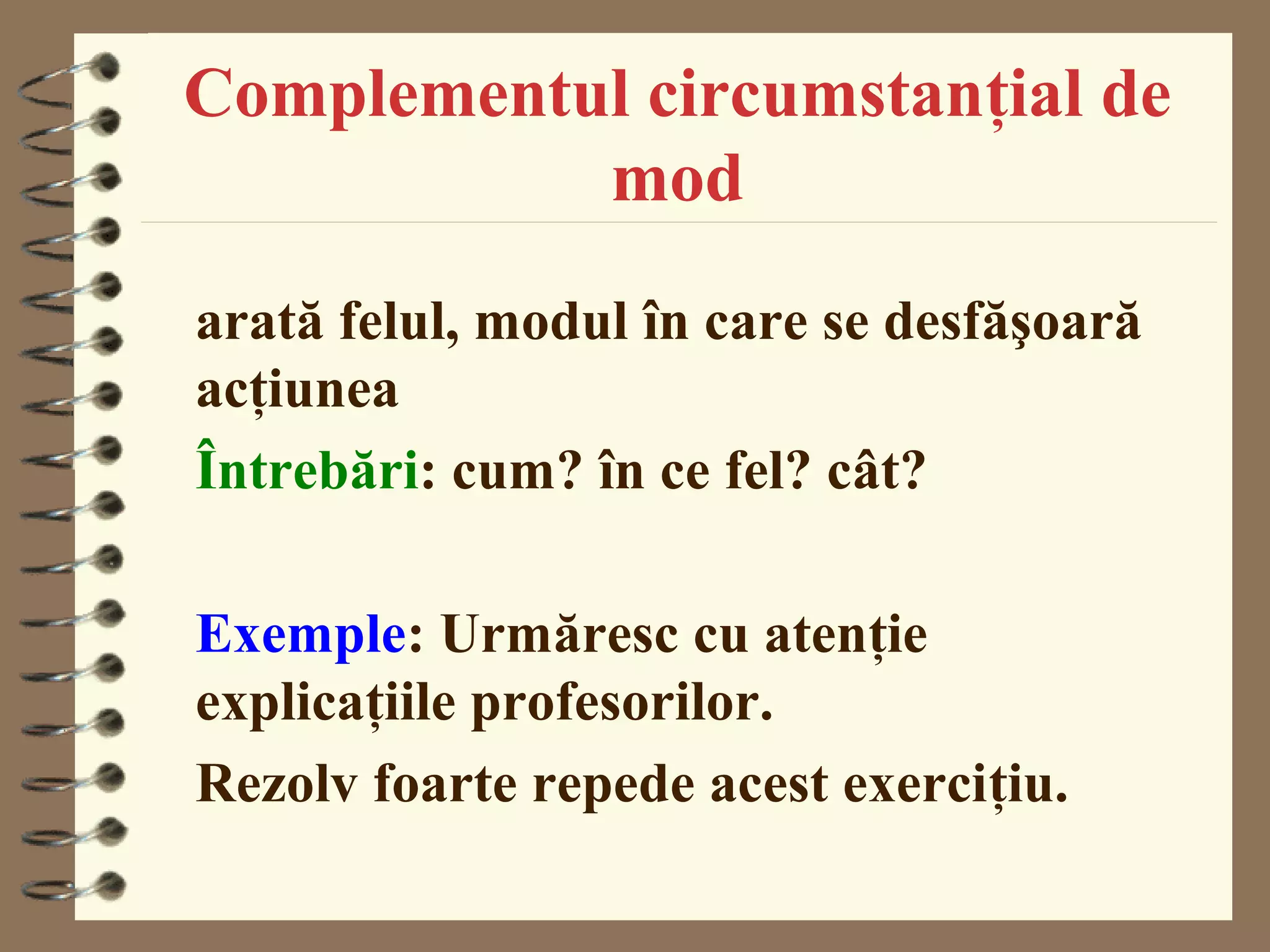 Complemetul Prezentare | PPT