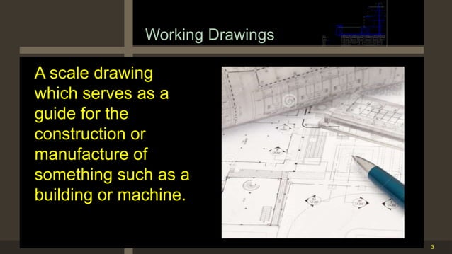 working drawings for beginners | PPTX