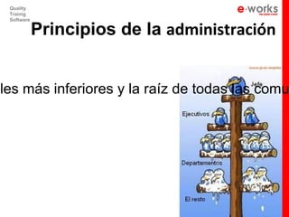 Quality
  Trainig
  Software

             Principios de la administración


eles más inferiores y la raíz de todas las comu
 