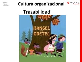 e
           Cultura organizacional
Quality
Trainig
Software




             Trazabilidad
 