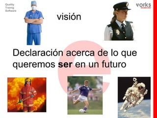 e
Quality
Trainig
Software


              visión


     Declaración acerca de lo que
     queremos ser en un futuro
 
