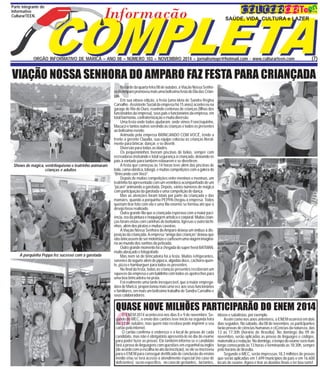 P 
SAÚDE, VIDA, CULTURA e LAZER 
Parte integrante do 
Informativo 
CulturarTEEN. 
ORGÃO INFORMATIVO DE MARICÁ – ANO 08 – N...