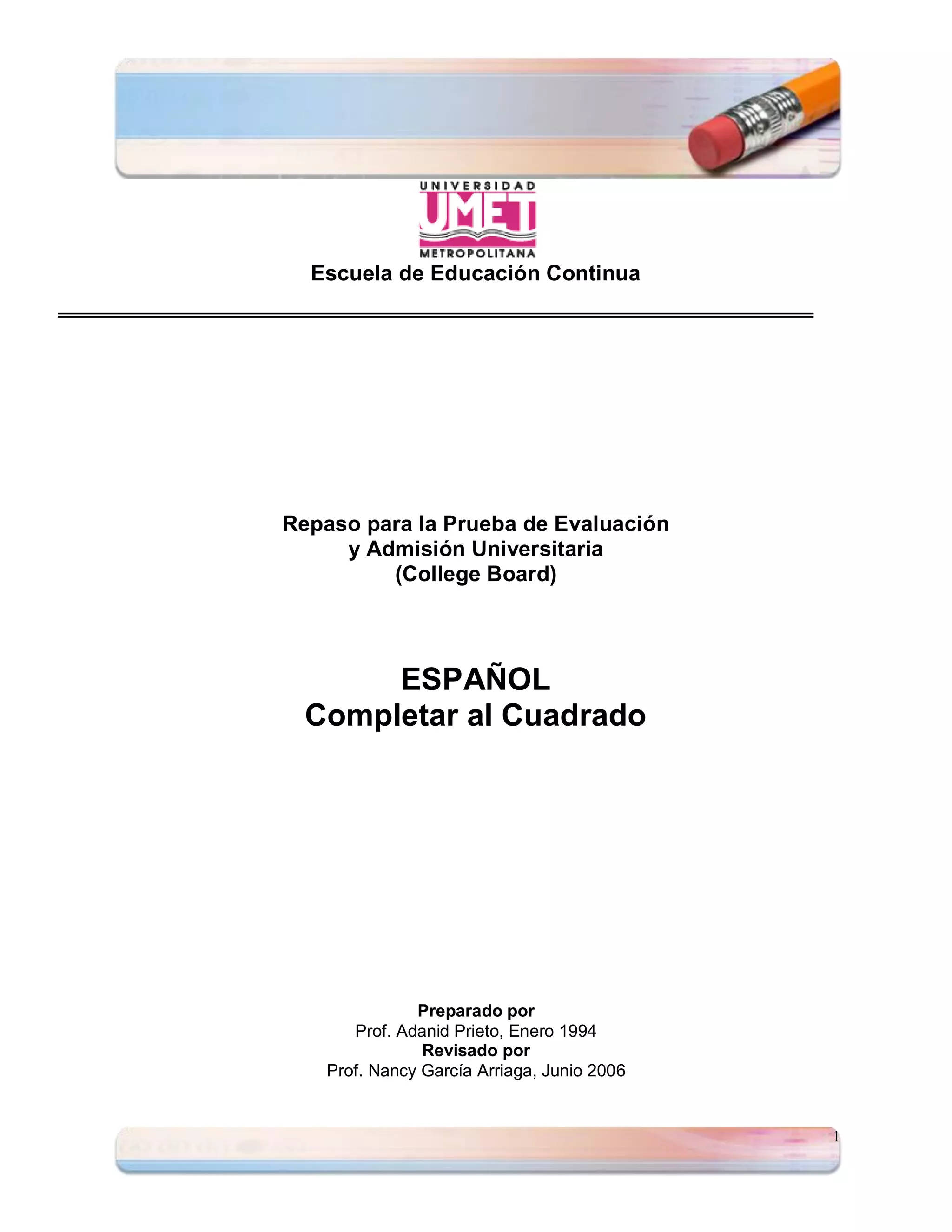 Completar al cuadrado | PDF