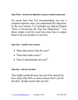 Don't Use Script Complete book of phone scripts | PDF