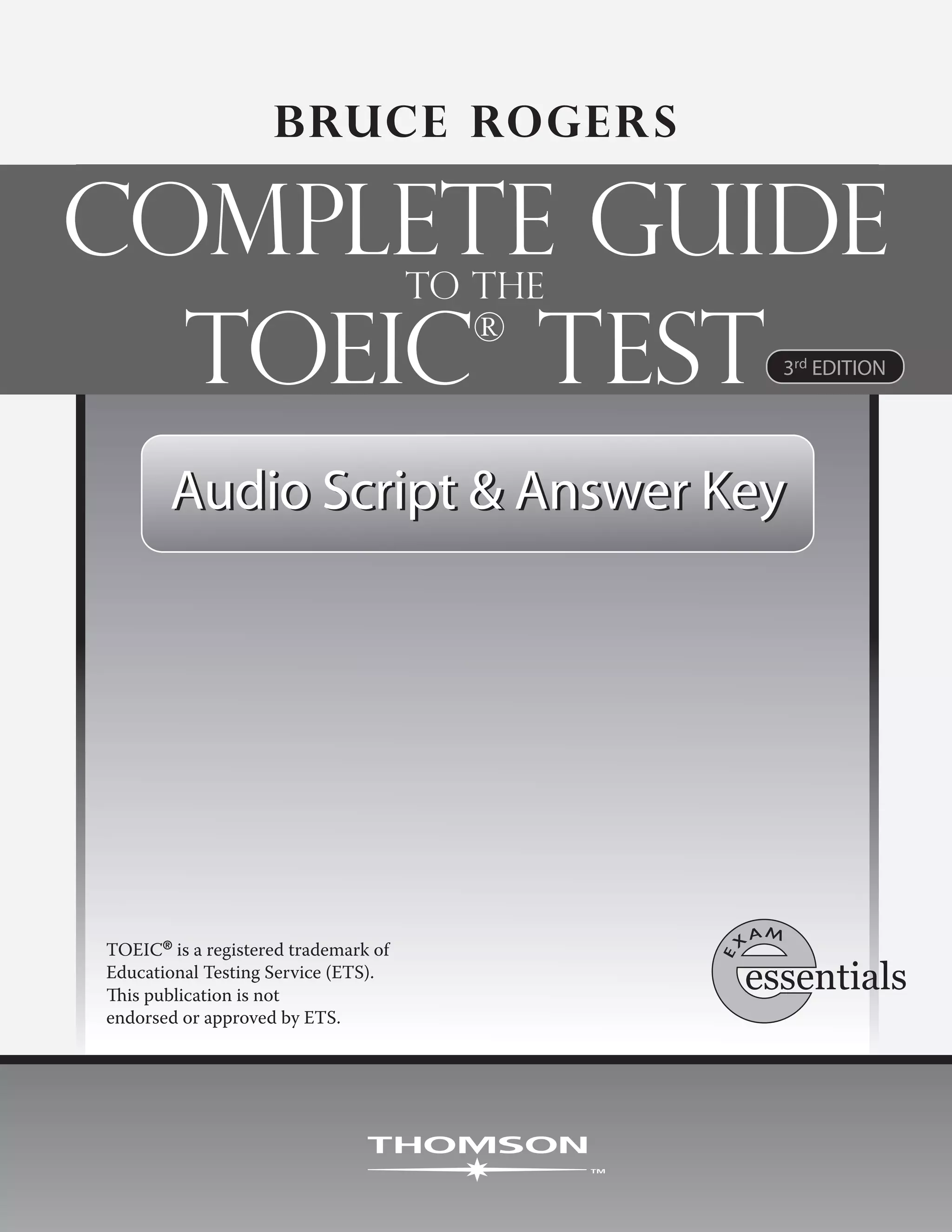 Complete guide-to-toeic-test---answer keys | PDF