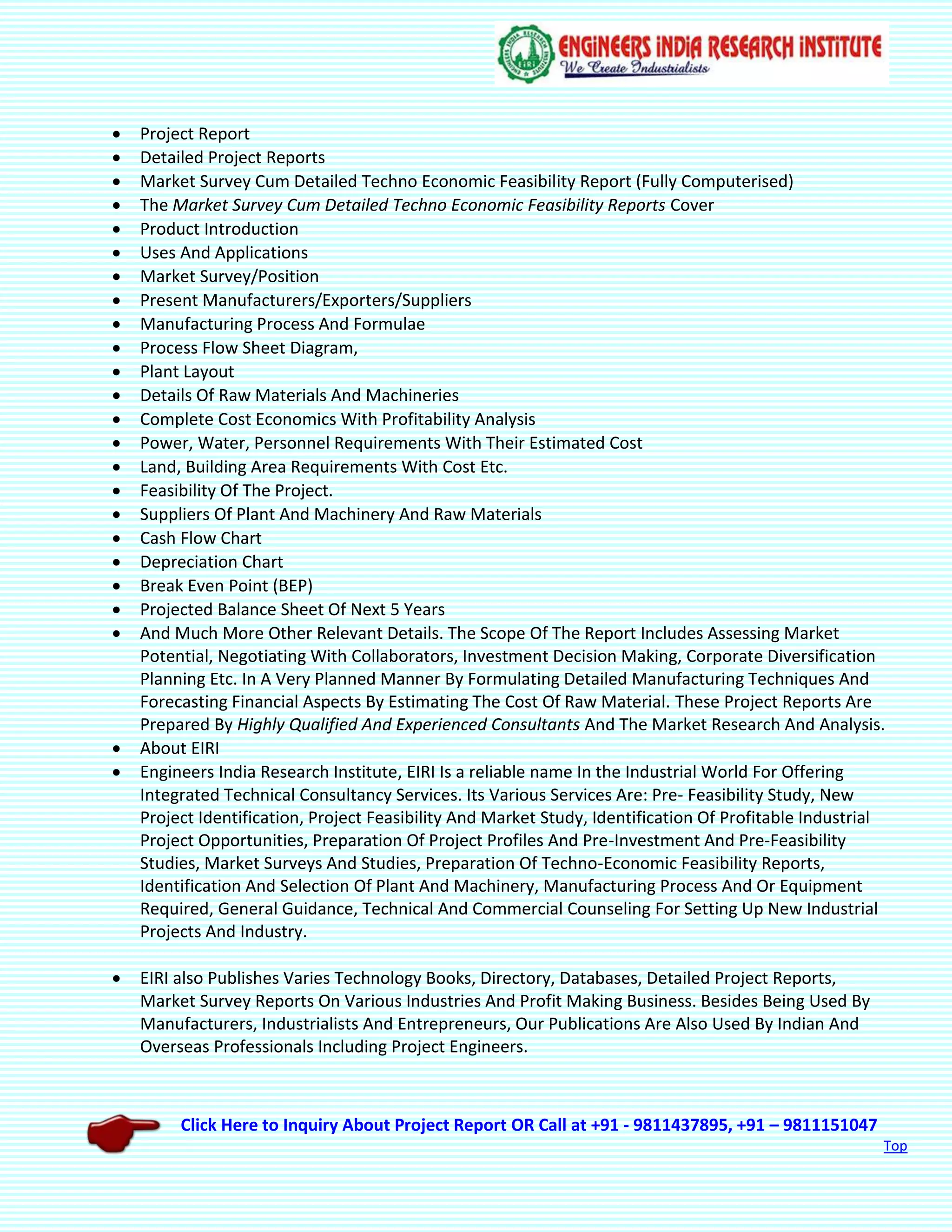 Complete list-of-project-report | PDF