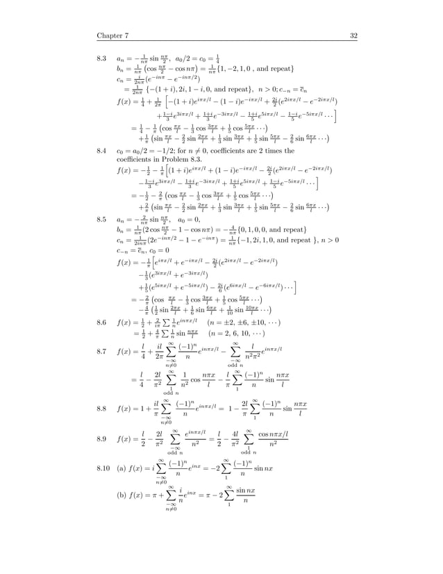 STUDENT SOLUTION MANUAL FOR MATHEMATICAL METHODS FOR PHYSICS AND ENGINEERING visual data 6