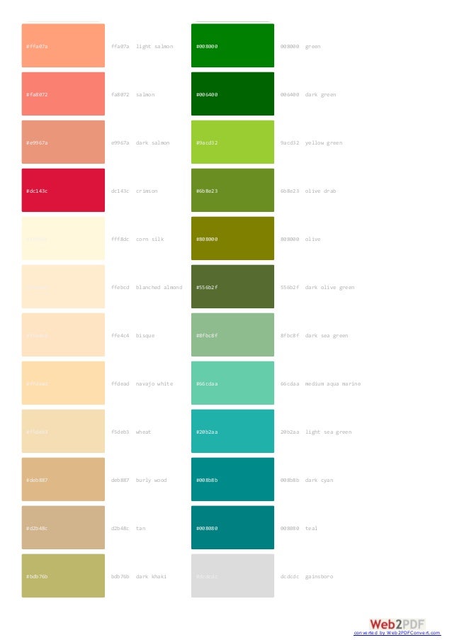 Complete websafe-colors-code Complete websafe-colors-code