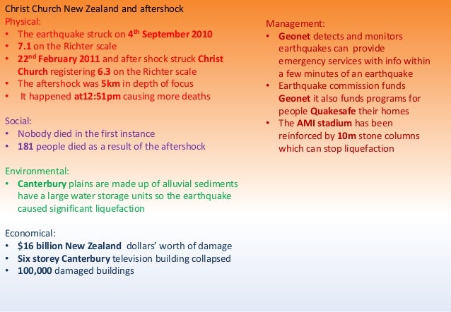 Christchurch new zealand earthquake 2010 case study
