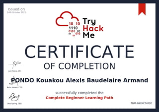 TryHackMe Certification: Complete beginner Learning Path