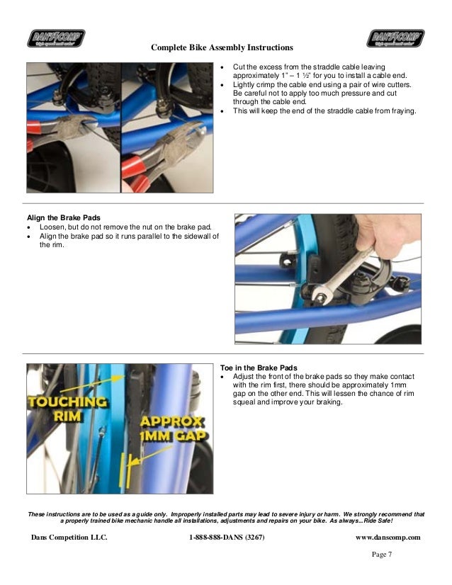 Complete bike assembly