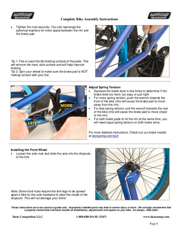Complete bike assembly