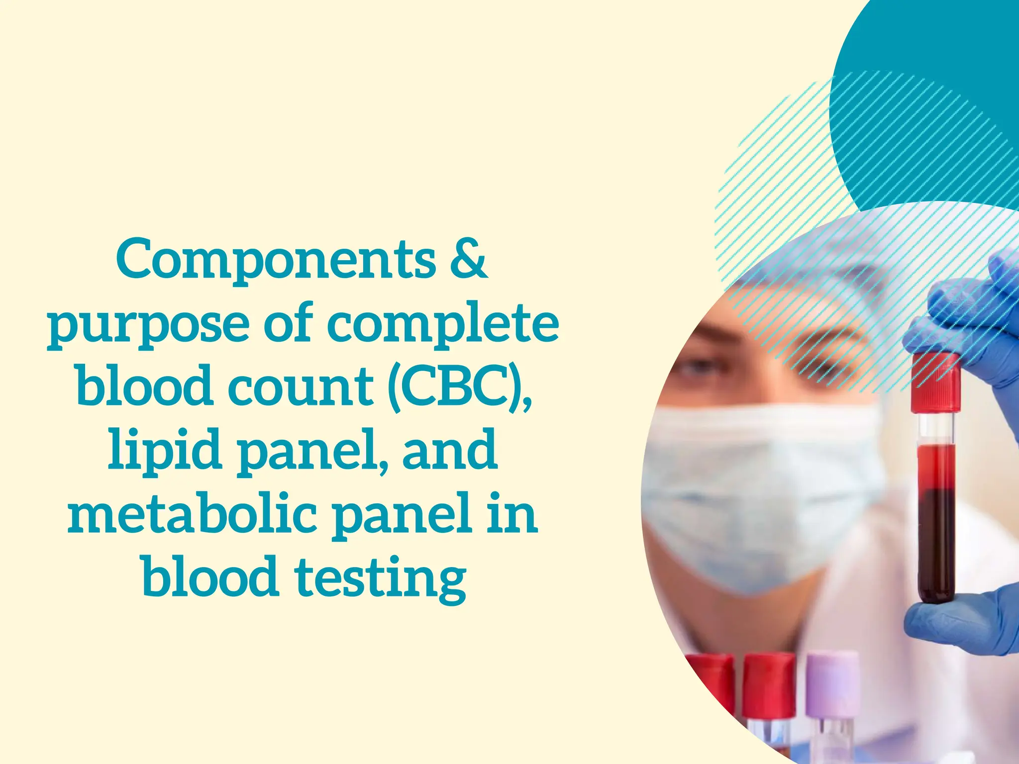 Differences between a complete blood count (CBC), lipid panel, and