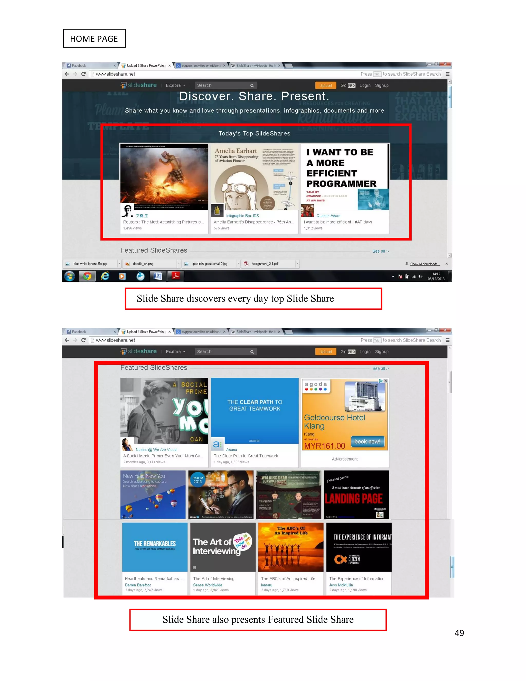 49
Slide Share discovers every day top Slide Share
Slide Share also presents Featured Slide Share
HOME PAGE
 