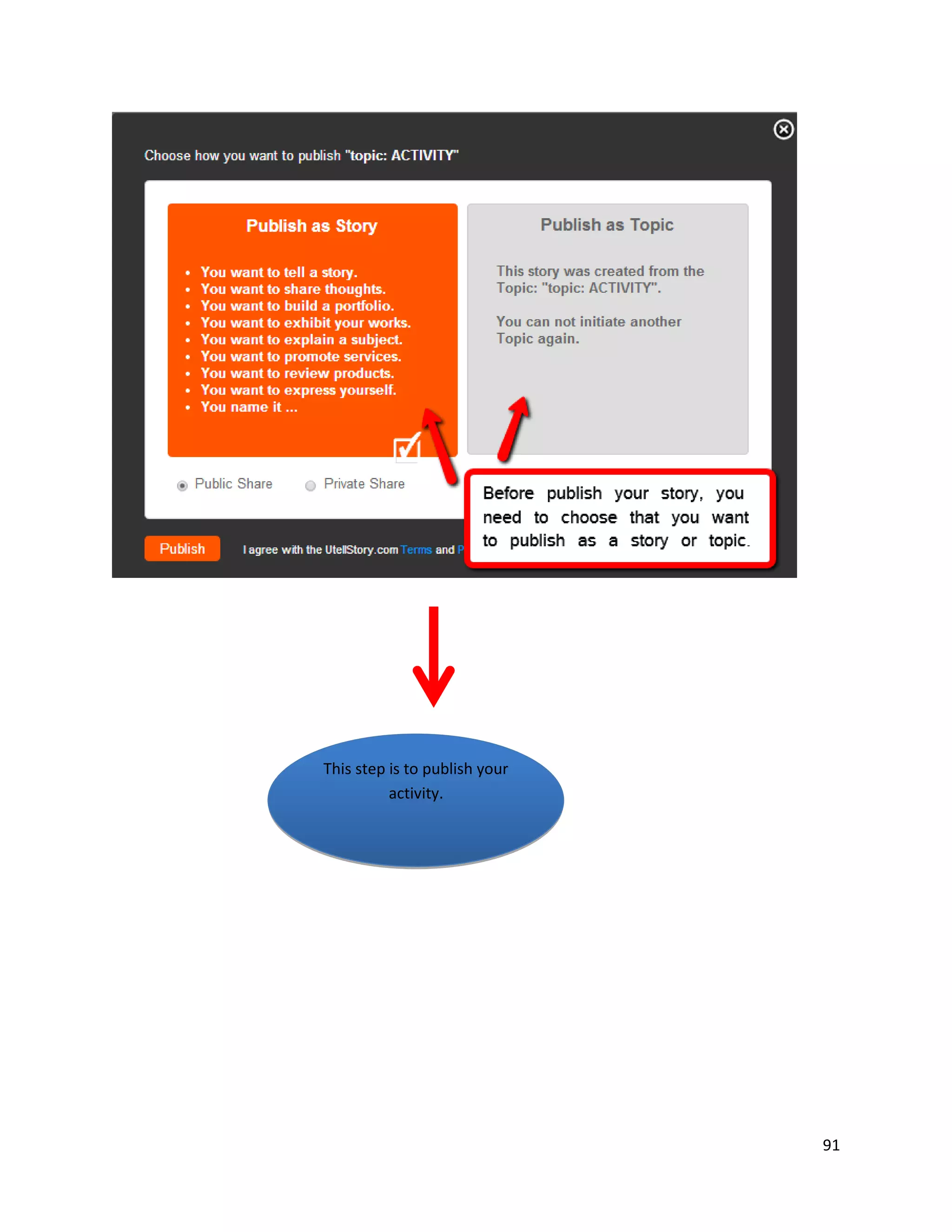 91
This step is to publish your
activity.
 