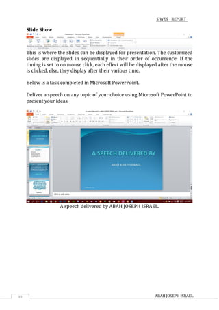 Siwes Powerpoint Model Example Computer Basics - A SIWES Report. | PDF