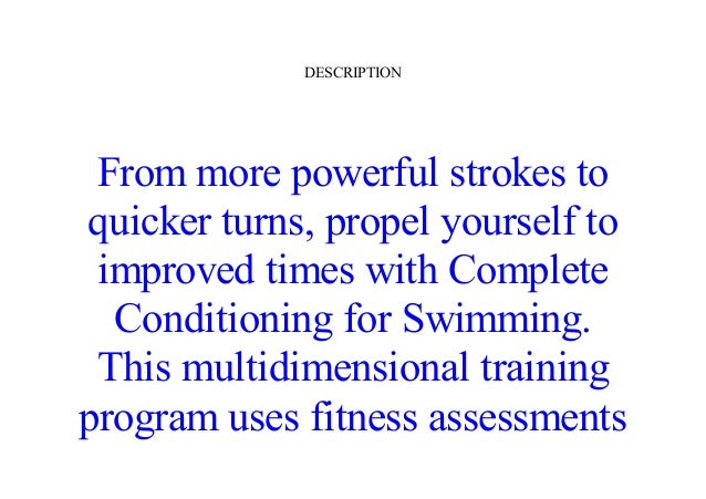 Pdf Book Complete Conditioning For Swimming Complete - 