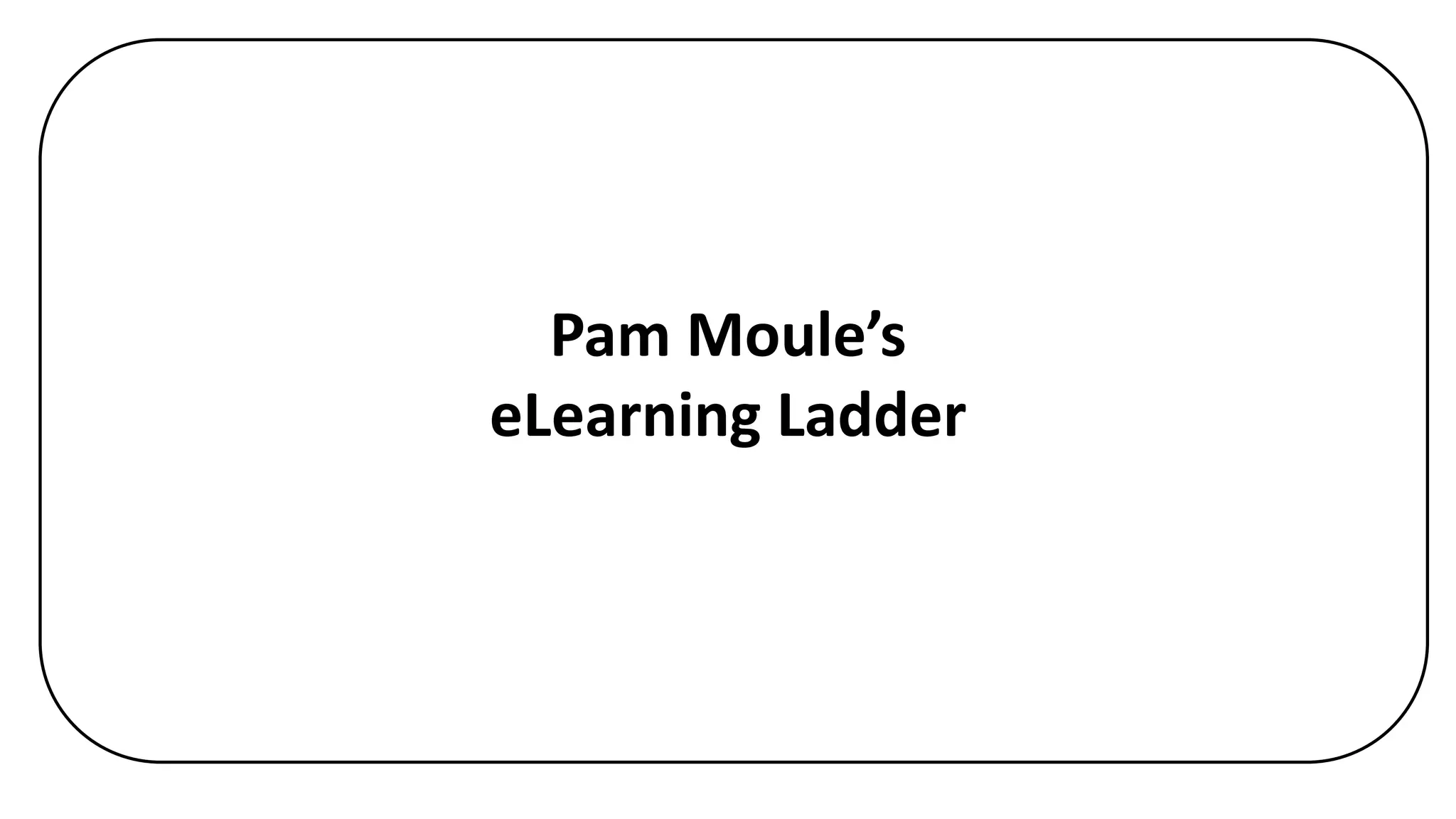 Pam Moule’s
eLearning Ladder
 