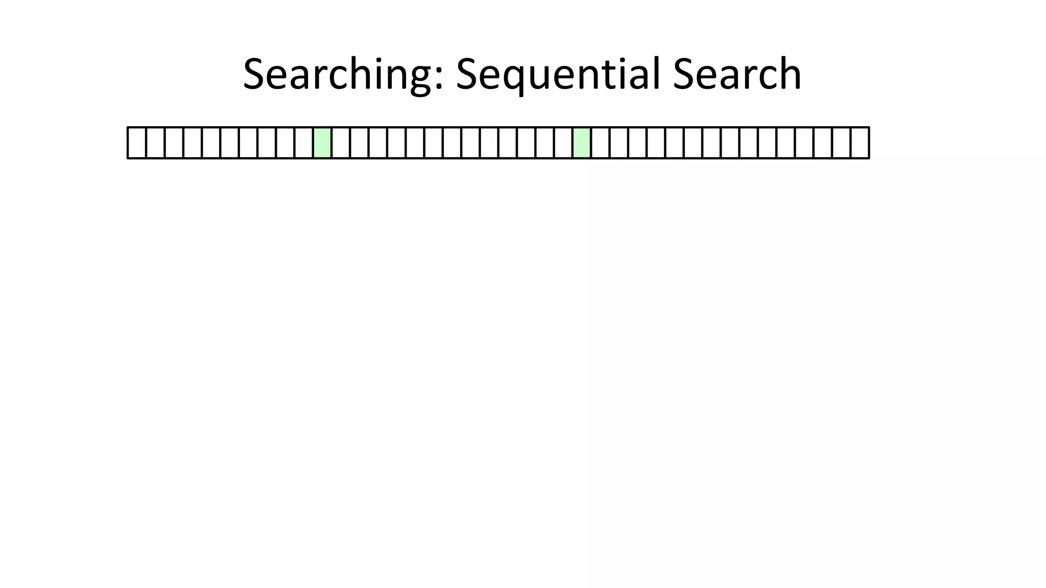 Searching: Sequential Search
 