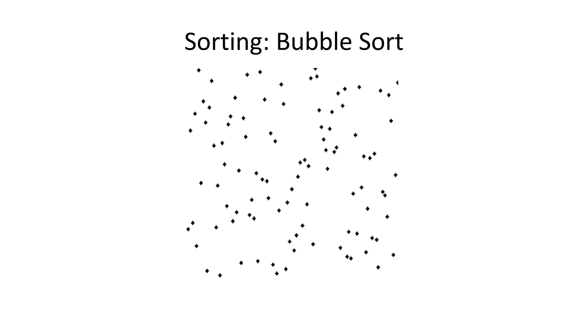 Sorting: Bubble Sort
 