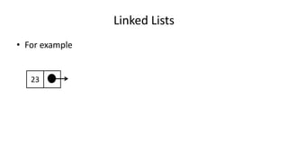 Linked Lists
• For example
23
 