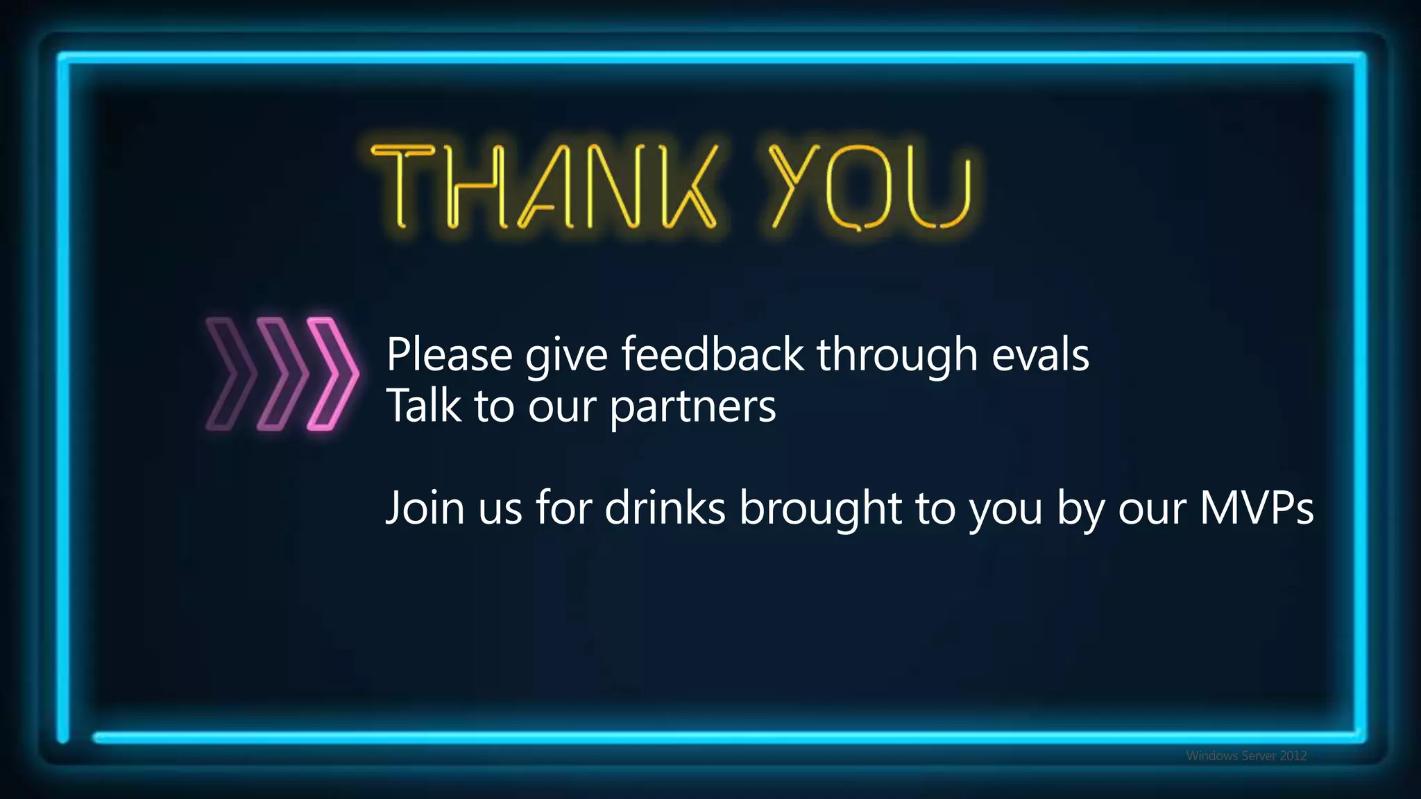 Please give feedback through evals
Talk to our partners

Join us for drinks brought to you by our MVPs
 