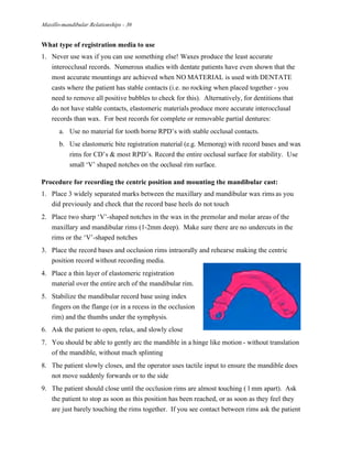 Partial Registration Rim Complete denture manual | PDF