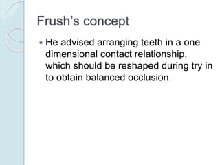 Complete denture occlusion | PPTX