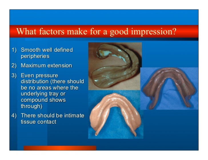 Complete dentures 7. final impressions
