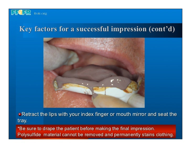 Complete dentures 7. final impressions