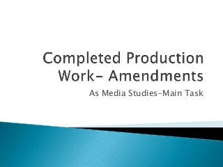 As Media Studies-Main Task

 