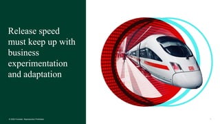 6© 2020 Forrester. Reproduction Prohibited.
Release speed
must keep up with
business
experimentation
and adaptation
 