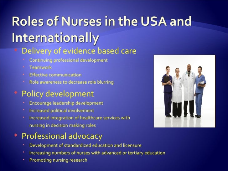 nursing professions' current and future international role
