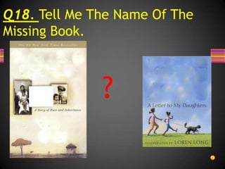 And The Answer Is …..