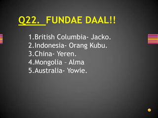 And The Answer Is …..